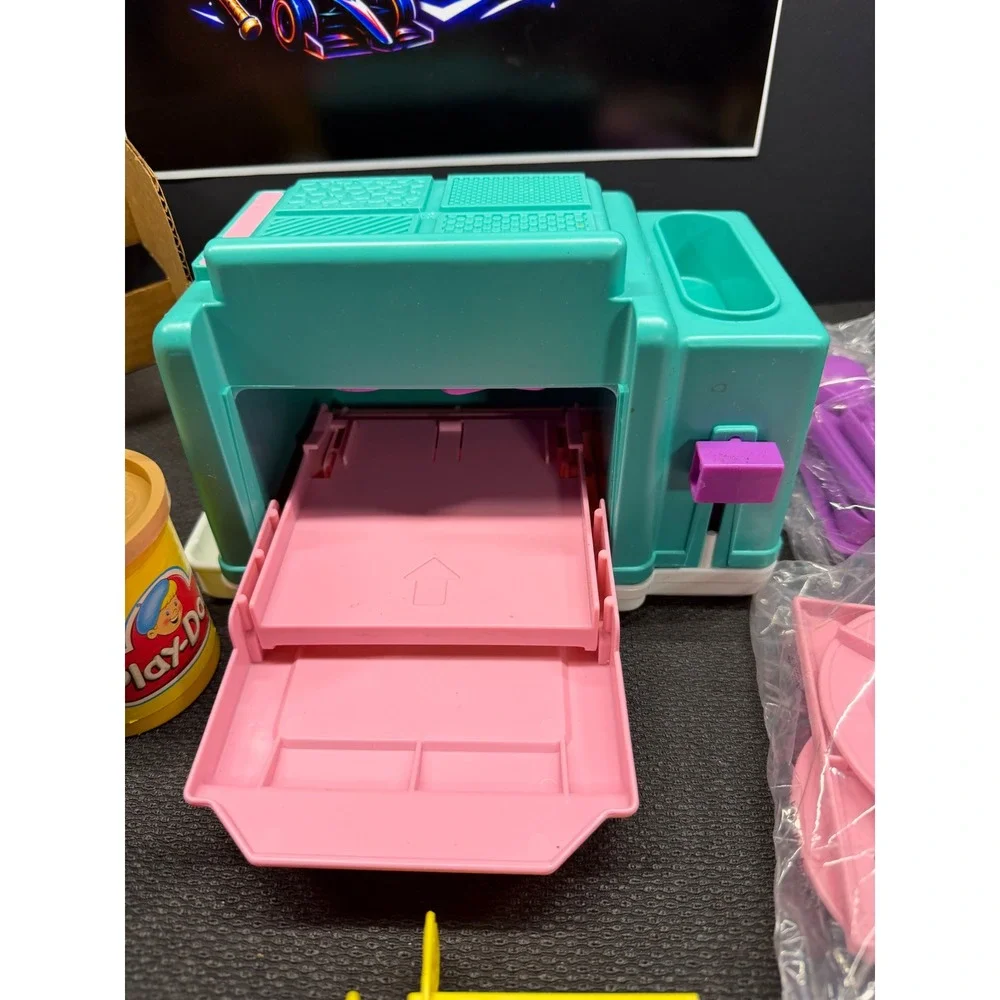 Vintage Play-Doh Cookie Lovin Oven Playskool Kitchen Toy Set with Box 1990s Teal